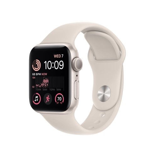 Apple Watch pametni sat SE GPS, 40mm Starlight Aluminium Case with Starlight Sport Band