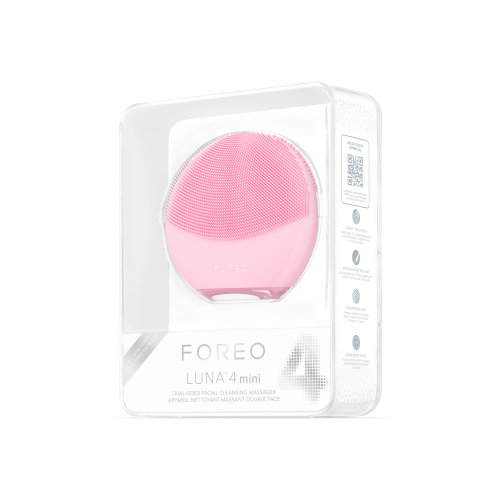 Pametan uređaj za čišćenje lica s 2 zone Foreo LUNA 4 mini Pearl Pink za sve tipove kože
